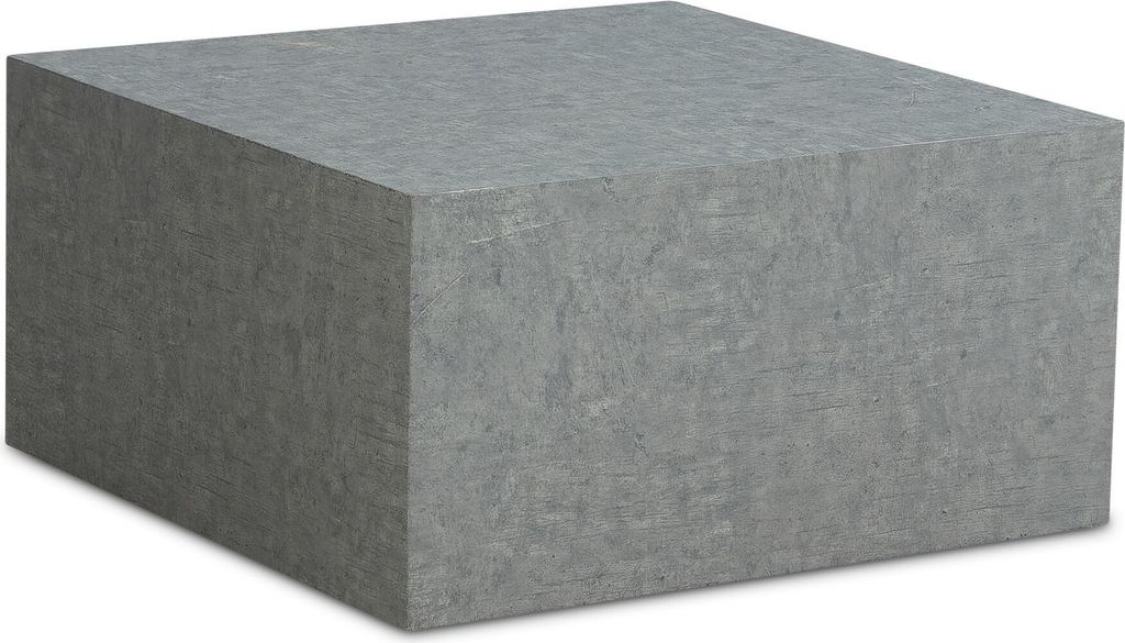 Couchtisch MONOBLOC 60x60x30 cm in Beton-Optik Grau, Design Wohnzimmertisch Cube Quadratisch, Lounge Sofatisch, Beistelltisch Würfel Form
