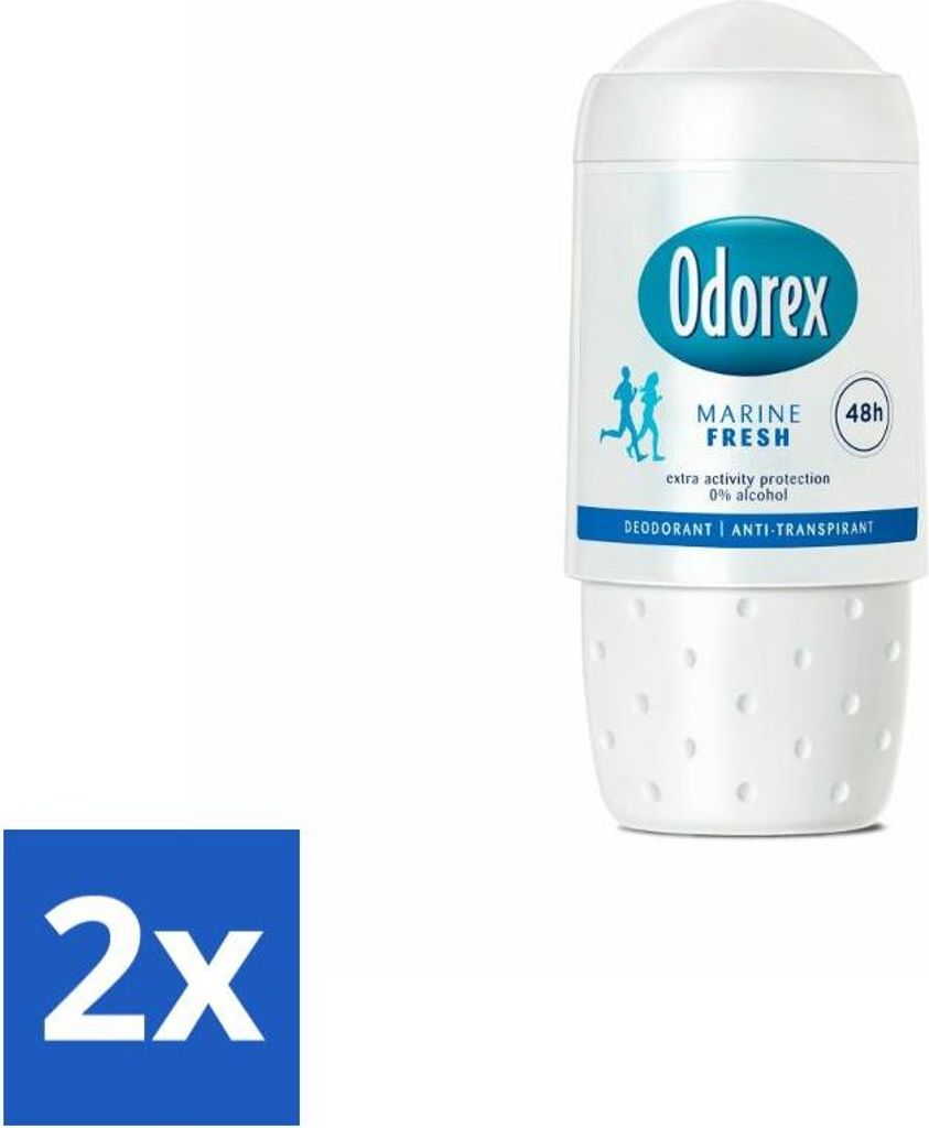 Odorex - Deodorant Roller - Marine Fresh - Erfrischender Schutz - 50 ml - Vorteilspack - 2 Stücke