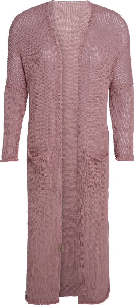 Knit Factory Jasmin Lange Strickjacke - Alt Rosa - 40/42