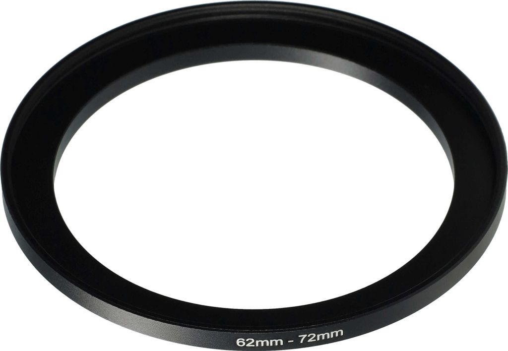 vhbw Step-Up-Ring Adapter 62mm - 72mm für Kamera Objektiv - Filteradapter, Metall Schwarz