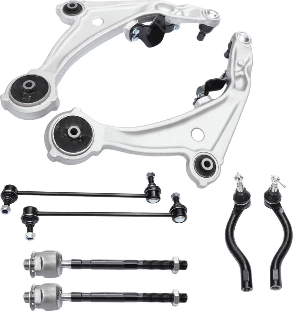 8 Stück Vordere Aufhängung Kit Untere Querlenker Innen Außen Spurstangenkopf Vordere Stabilisator Verbindung für Nissan Altima 2007-2013 Nr. ES...