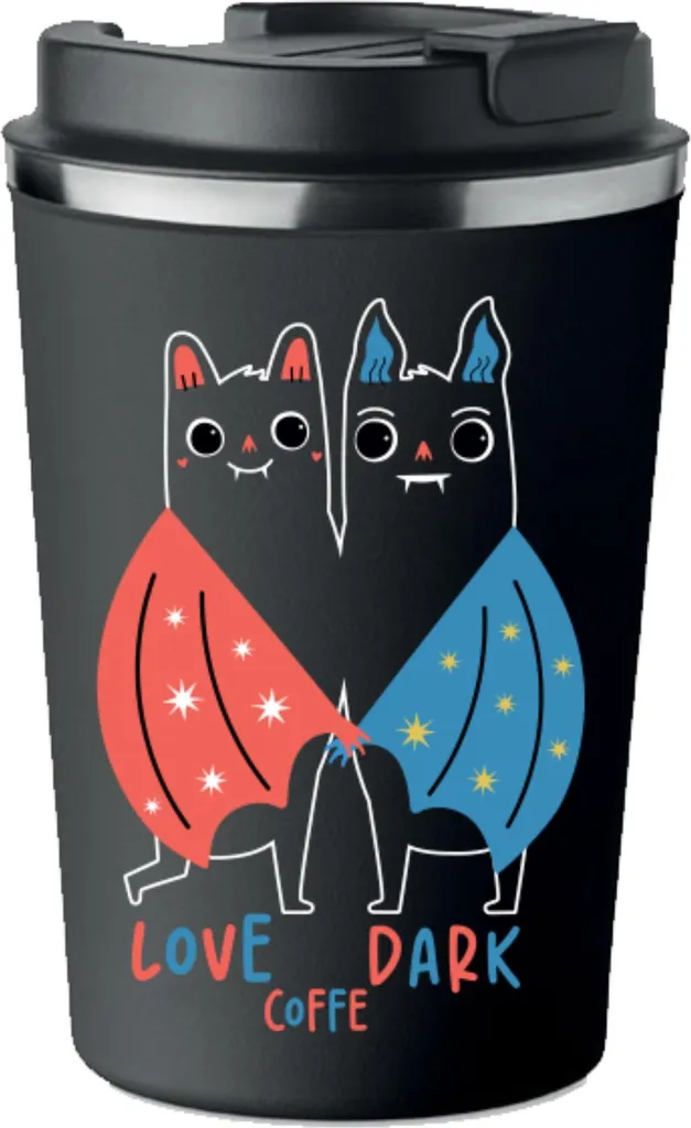 Tazza Termica da Casa KT_032 350ml - Acciaio LOVE DARK COFFEE Premium