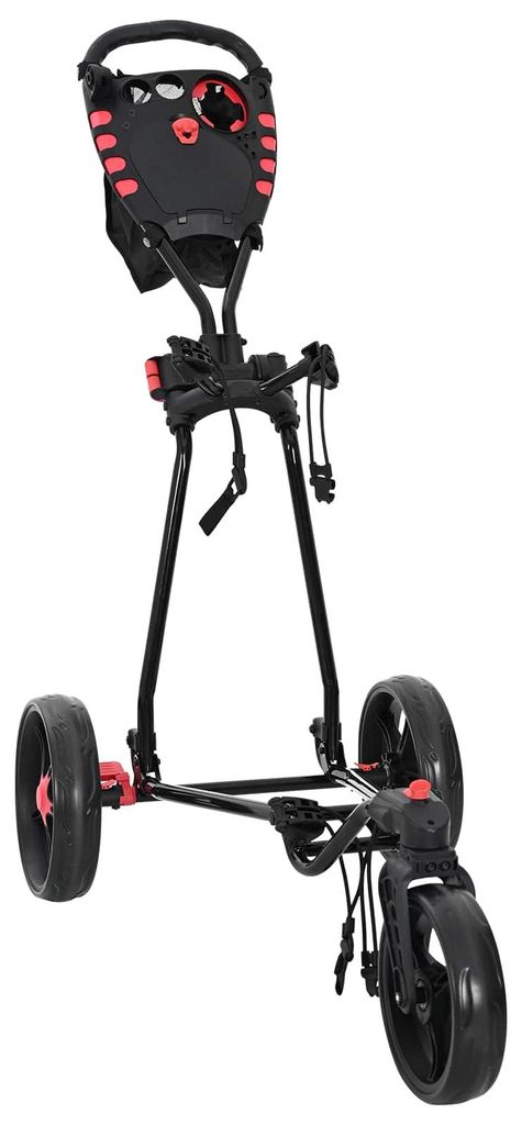 Chariot de golf noir 110 x 60 x 132 cm en fer Image du produit 