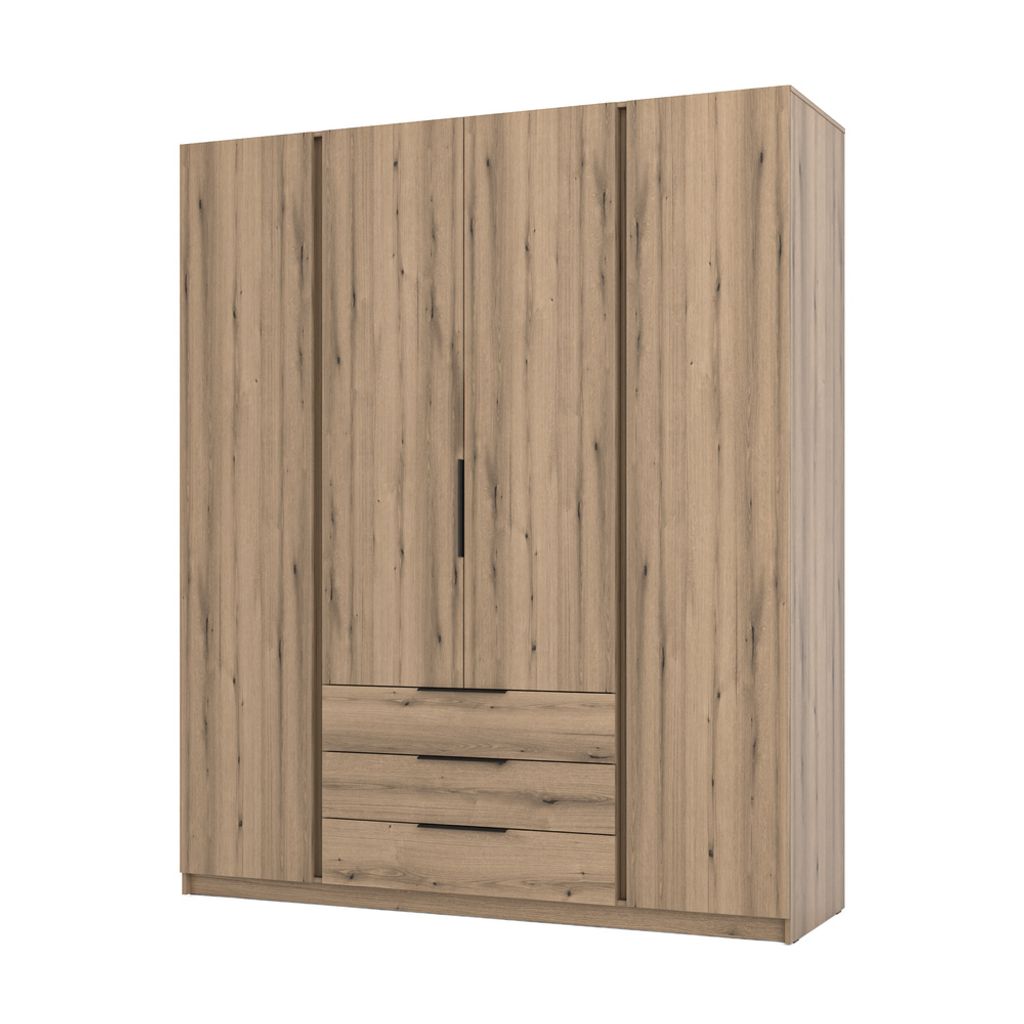 Kleiderschrank 200 VERU - evoke oak / evoke oak