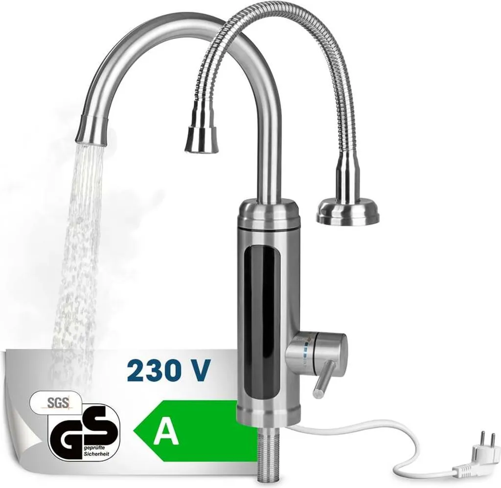 Fini l'Eau Froide avec ce Robinet Électrique Inox à Chauffage Rapide