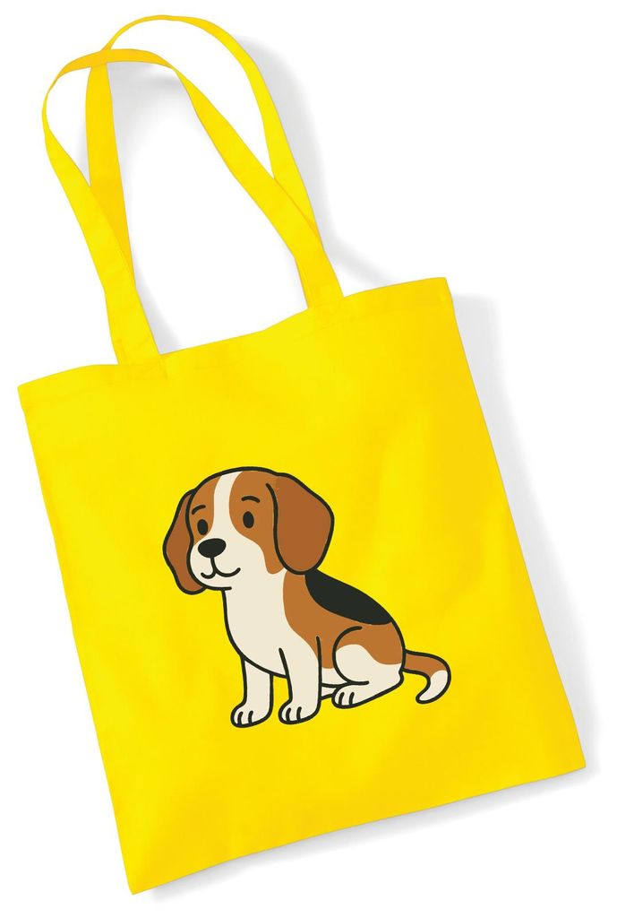 Huuraa Jutebeutel Beagle Comic Beagie 10 Liter Yellow Baumwolle Tasche Geschenkidee
