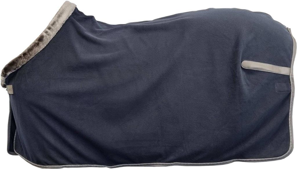Bucas Show-Line Fleece 600g Pferdedecke, Farbe:Navy/Grey, Größe:130