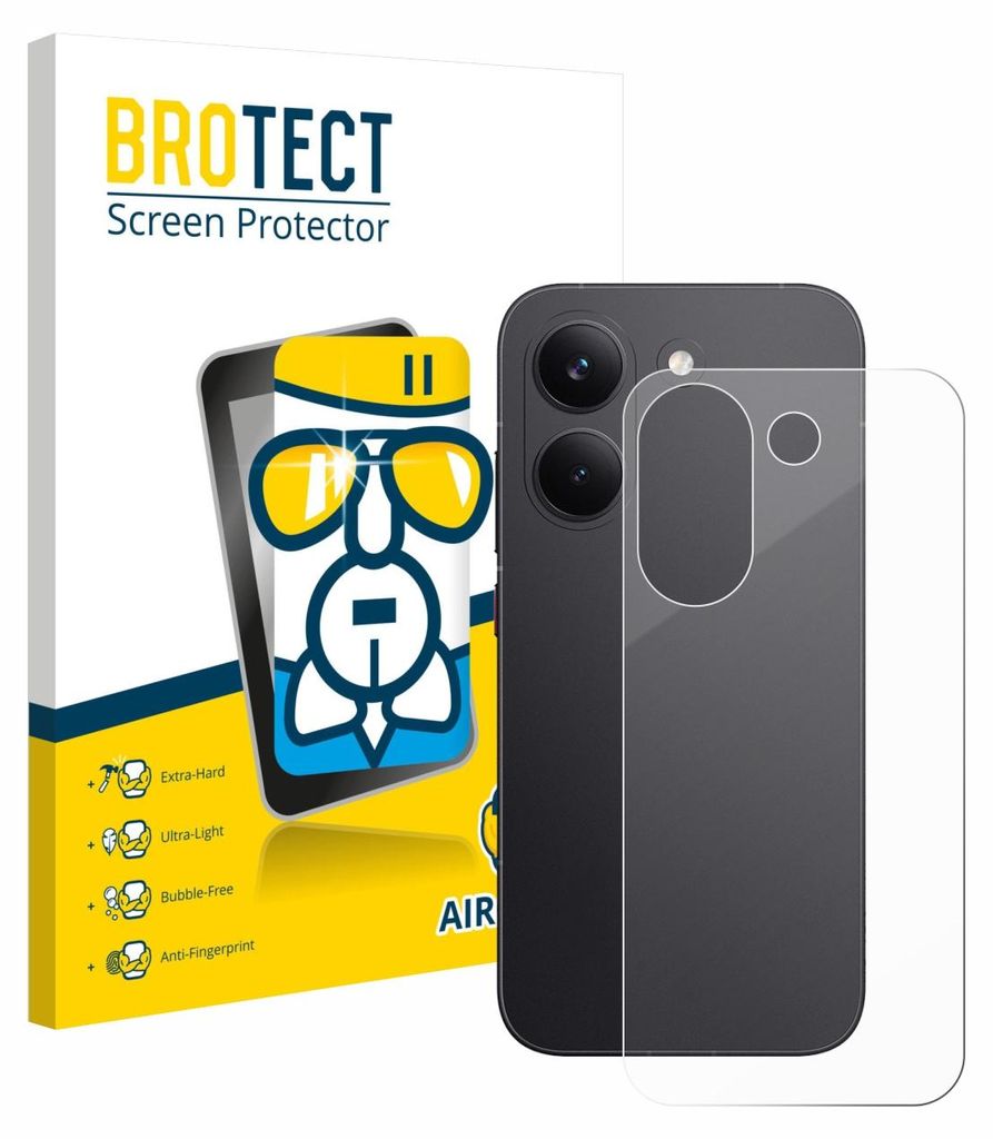 BROTECT Schutzglas für Xiaomi Poco X8 Pro (Rückseite) Schutzfolie Panzer Folie Glas Display Schutz klar