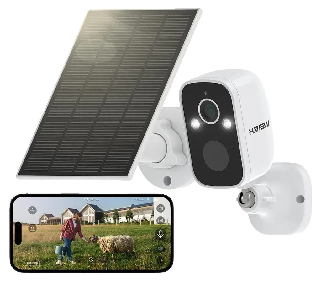 Caméra de surveillance 4G LTE solaire HD 3MP avec batterie 5200mAh