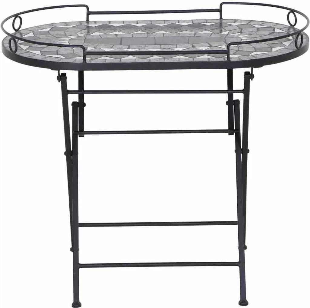 Table de service Como GARDAMO anthracite avec roues multidirection