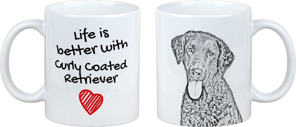 Curly Coated Retriever - Tasse mit Hund, Tasse mit Bild, personalisiertes Geschenk der Marke Art-Dog