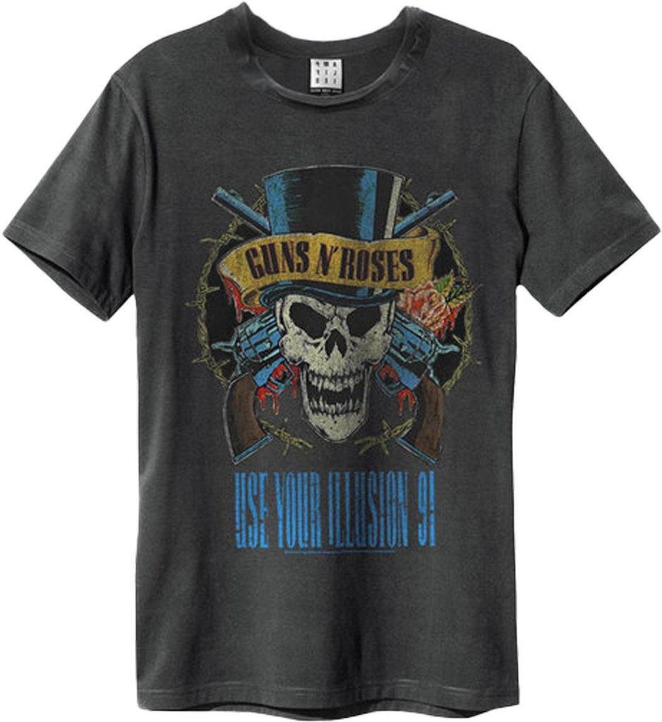 Amplified - "Use Your Illusion 91 Tour" T-Shirt für Herren/Damen Uni GD1542 (XXL) (Holzkohle)