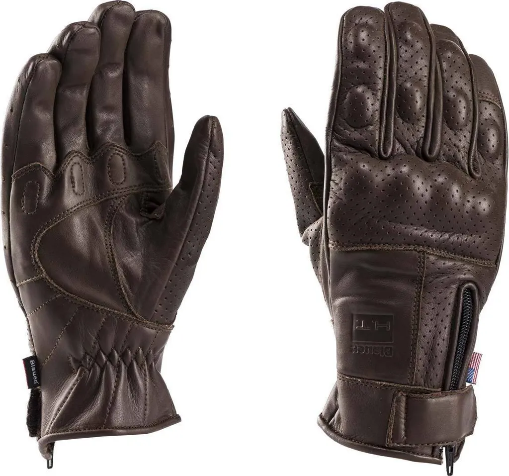 Gants Blauer Combo noirs taille M avec renforts phalanges et cuir souple