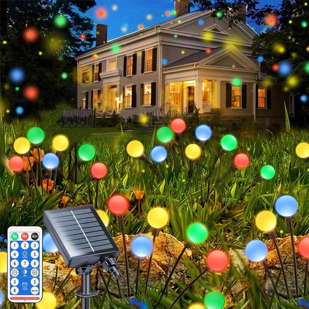 4 Stück Solarlampen, Solarleuchten für Außen Garten mit Produktbild 1
