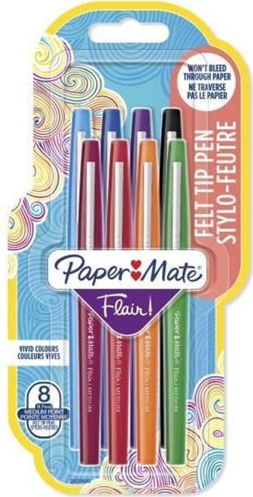 PAPER MATE Faserschreiber Flair 8er Candy Pop M 0.7 mm Blister
