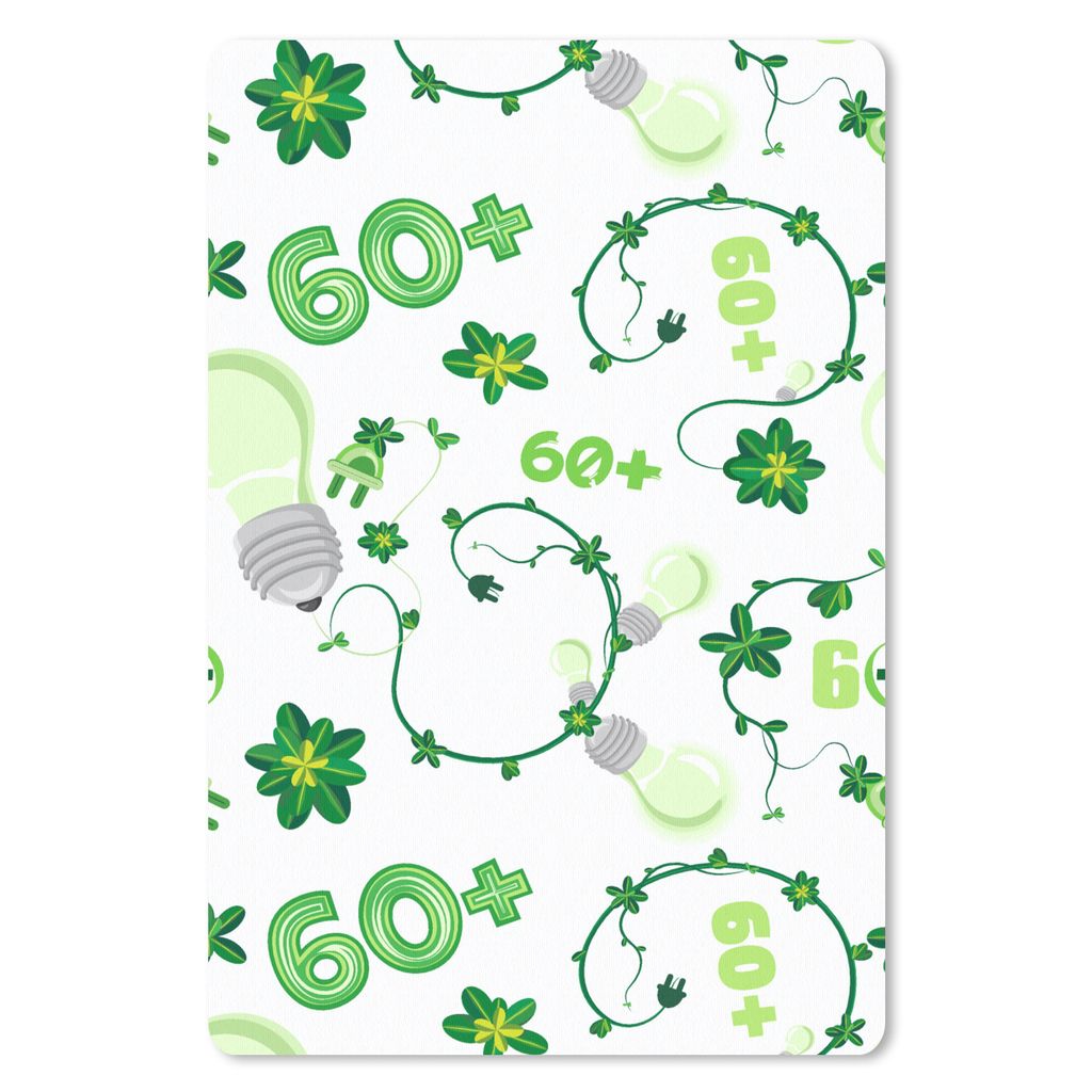 MuchoWow Mauspad Mousepad Lampen - Pflanzen - Muster 18x27 cm - Mousepads - Maus Mat - Pad - Mausunterlage