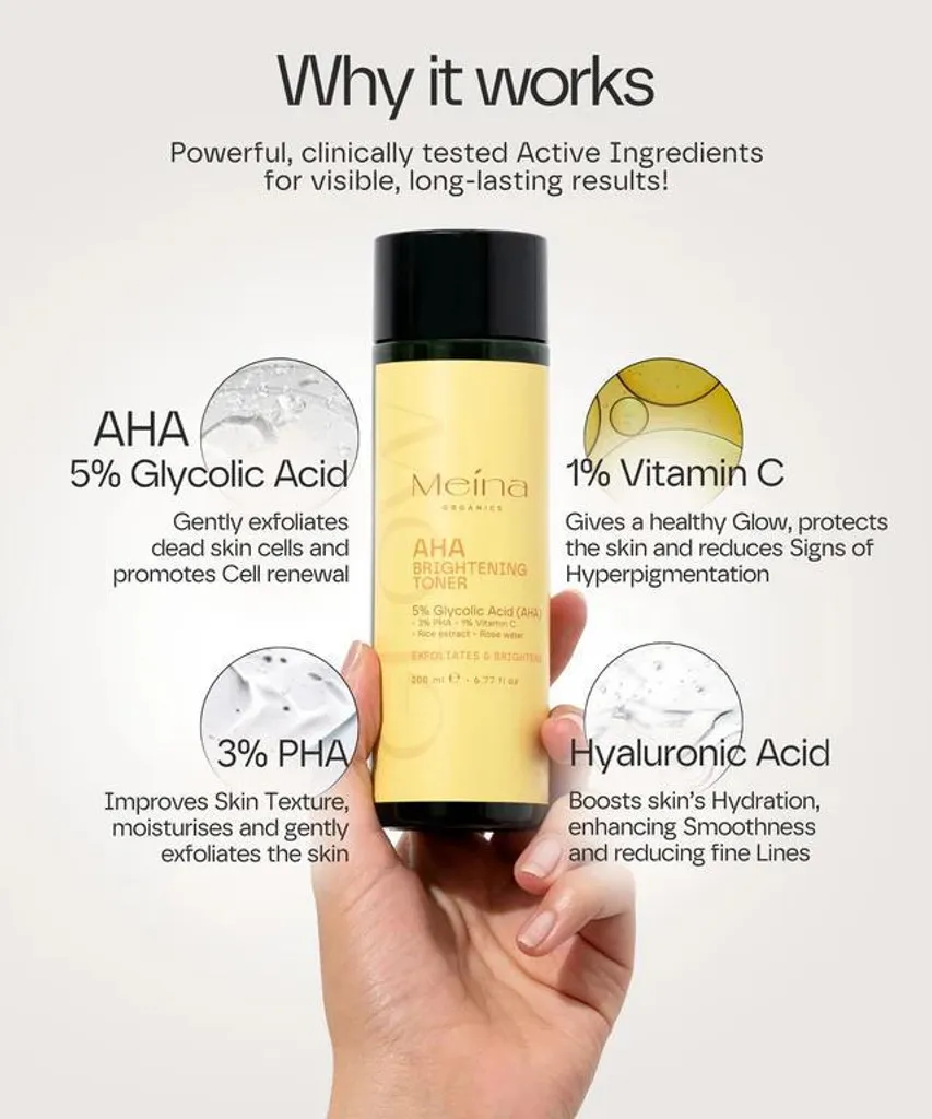 MEINA ORGANICS Tonico schiarente con AHA e PHA - 2