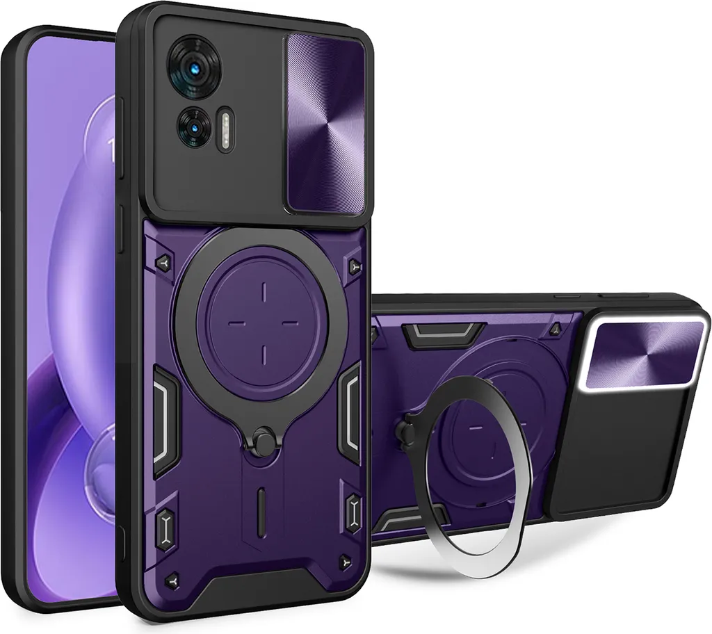 Custodia Motorola Edge 30 Neo Viola: Stile Rugged e Sicurezza