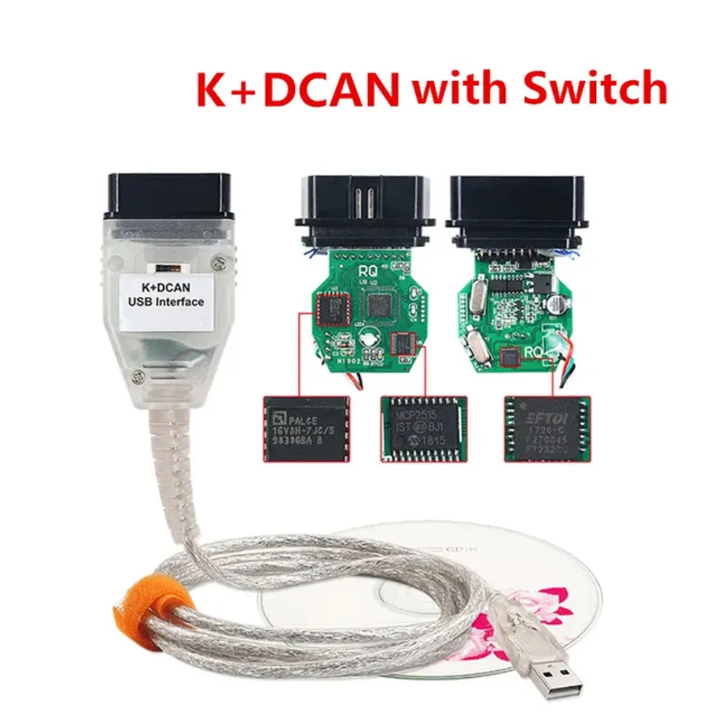 Interfaccia Diagnostica BMW K+DCAN Professionale con Switch - 2