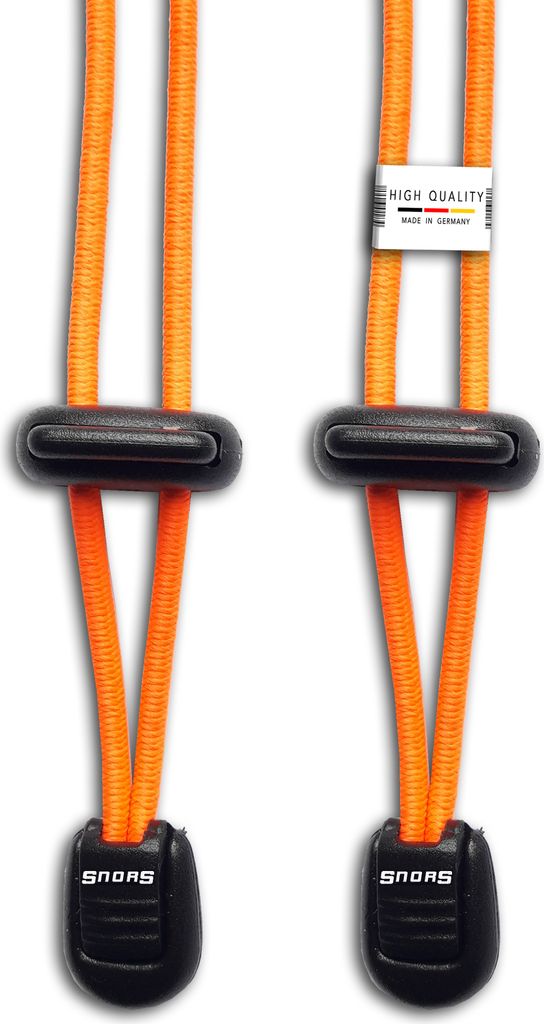 SNORS Schnürsystem - NEONORANGE - 120cm - elastische Produktbild 