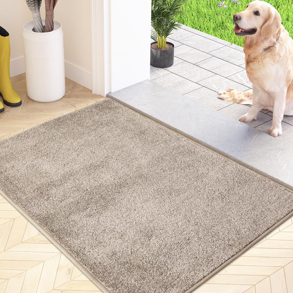 Schmutzfangmatte Innen 60 x 90 cm, rutschfeste Maschinenwaschbare Fußmatte, Sauberlaufmatte, Eingangstürmatte mit Wasserabsorbierenden, Fussmatte...