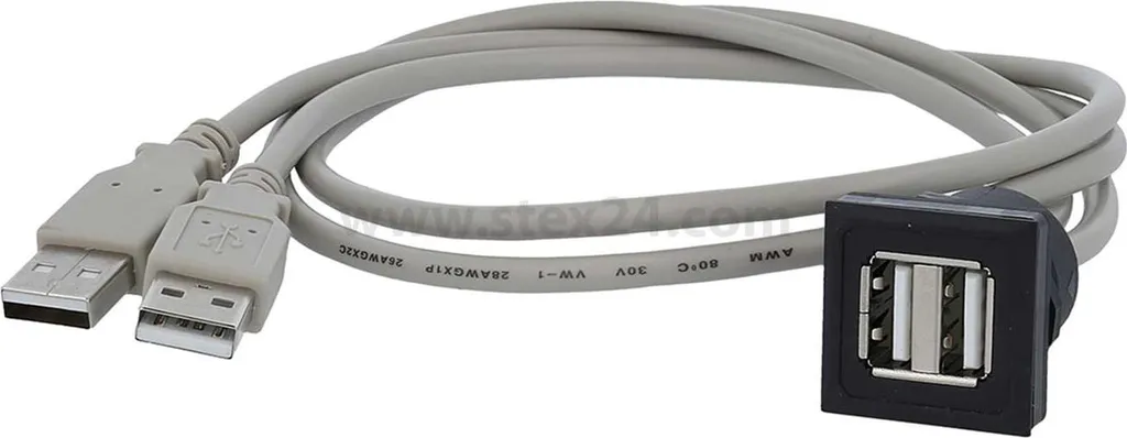 Double Embase USB 2.0 Encastrable OKTRON-JUWEL Schlegel Format Carré
