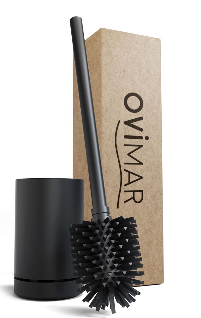 ovimar Toilettenbürste Hugla schwarz matt | Silikon Produktbild 