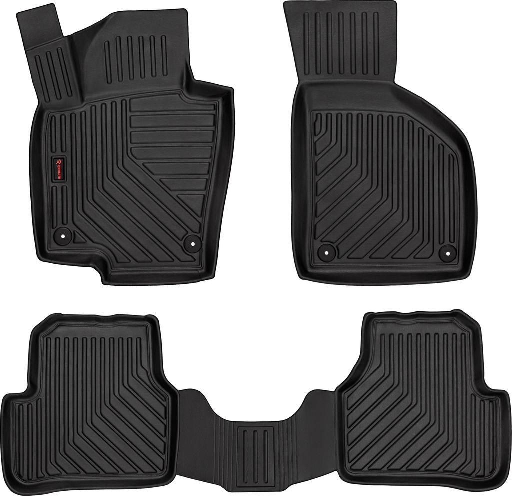 3D Gummi Fussmatten Auto - Automatten Set - Allwetter Fußmatte Gummi - Antirutsch & Wasserfest Autoteppiche - passend für VW Passat CC (2008-2017...
