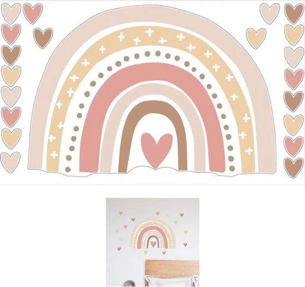 Décoration murale enfant : lot de stickers colorés pour chambre de bébé