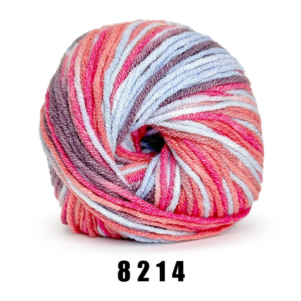 YarnArt Jeans Crazy (50g/160m) 8214 blaurotbraun Produktbild 