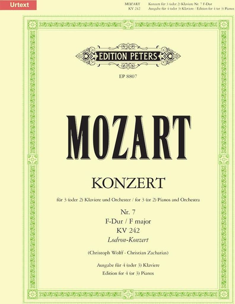 Konzert für drei (oder zwei) Klaviere Nr. 7 in F KV 242 (Ausgabe für 4 oder 3 Klaviere)