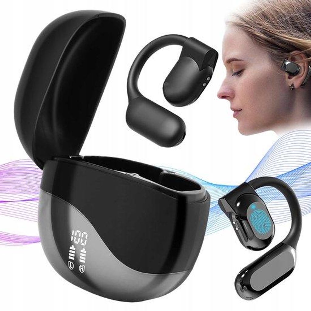 Wirelose Bluetooth-Übersetzungsheadset - Bluetooth 5.4 - HIFI schwere Bass - AI verbessert - Mehrere Übersetzungsmodi - Unterstützung für Echtz...