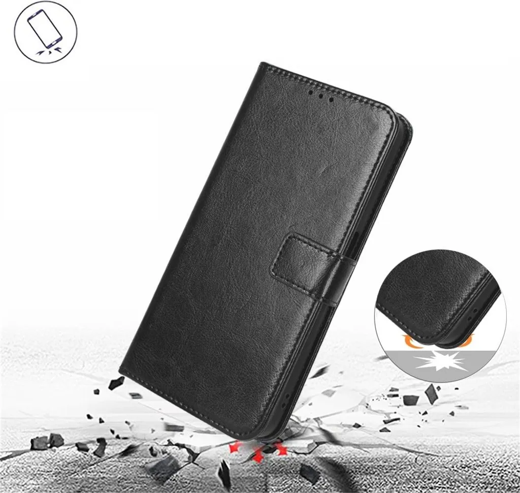 Custodia in pelle metallizzata per Xiaomi 14T Nero - 3