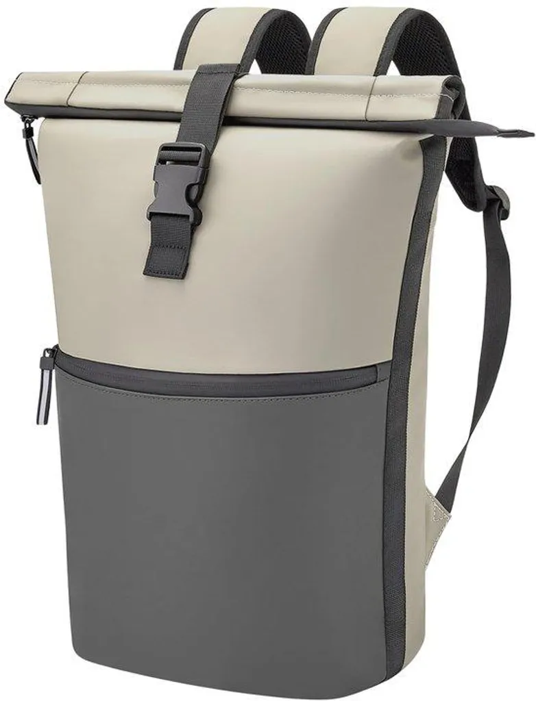 Sac à dos ordinateur et voyage extensible en cuir synthétique gris