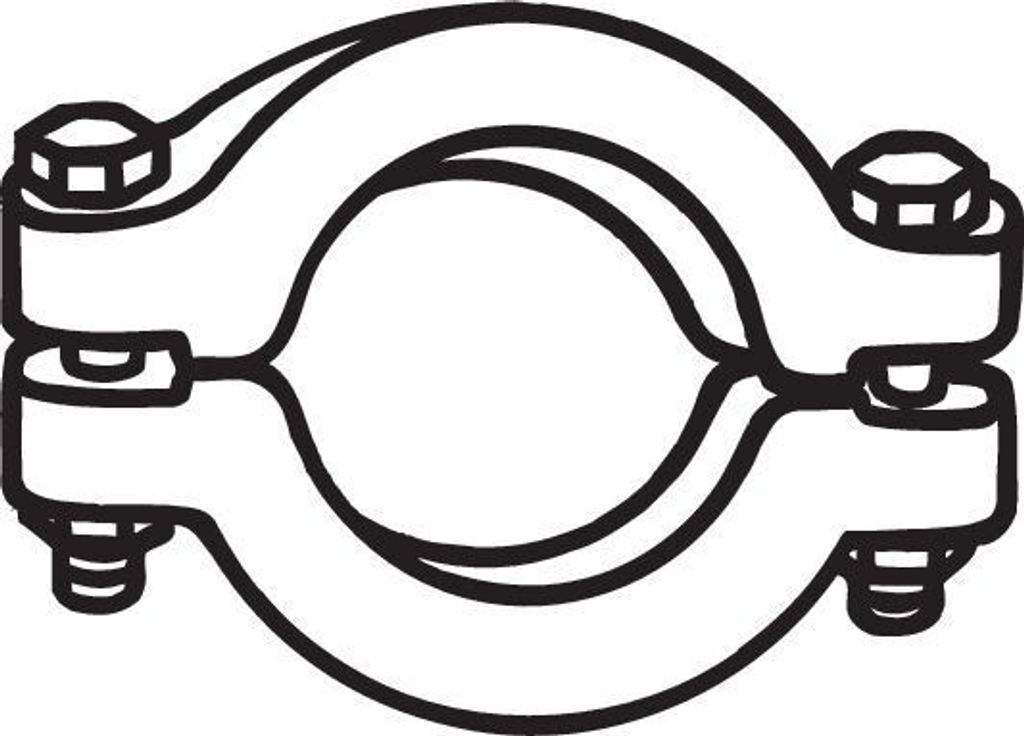 BOSAL Auspuffschelle Klemmstück Abgasanlage 254-270 für VW Golf V Schrägheck (1K1)
