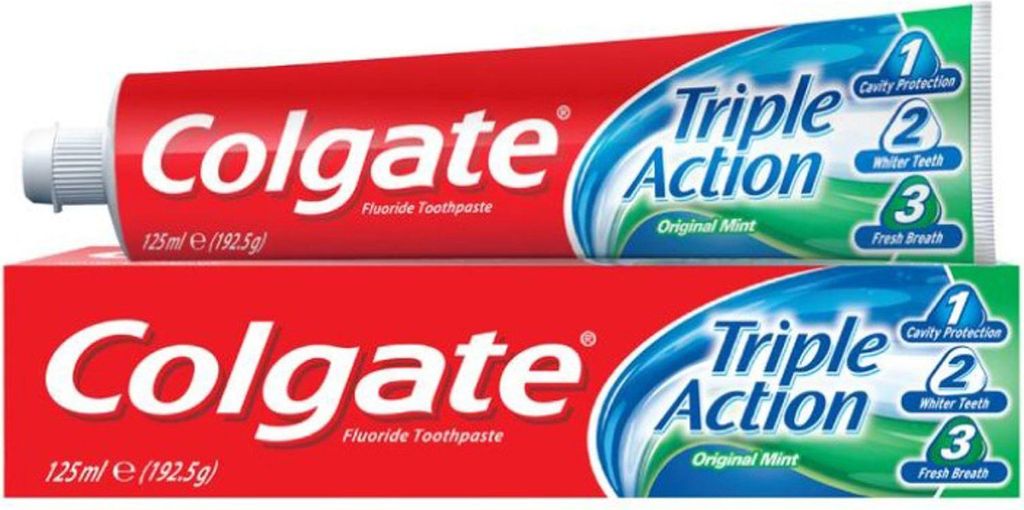 12x Colgate Zahncreme Triple Action 125 ml Zahnpasta für Produktbild 