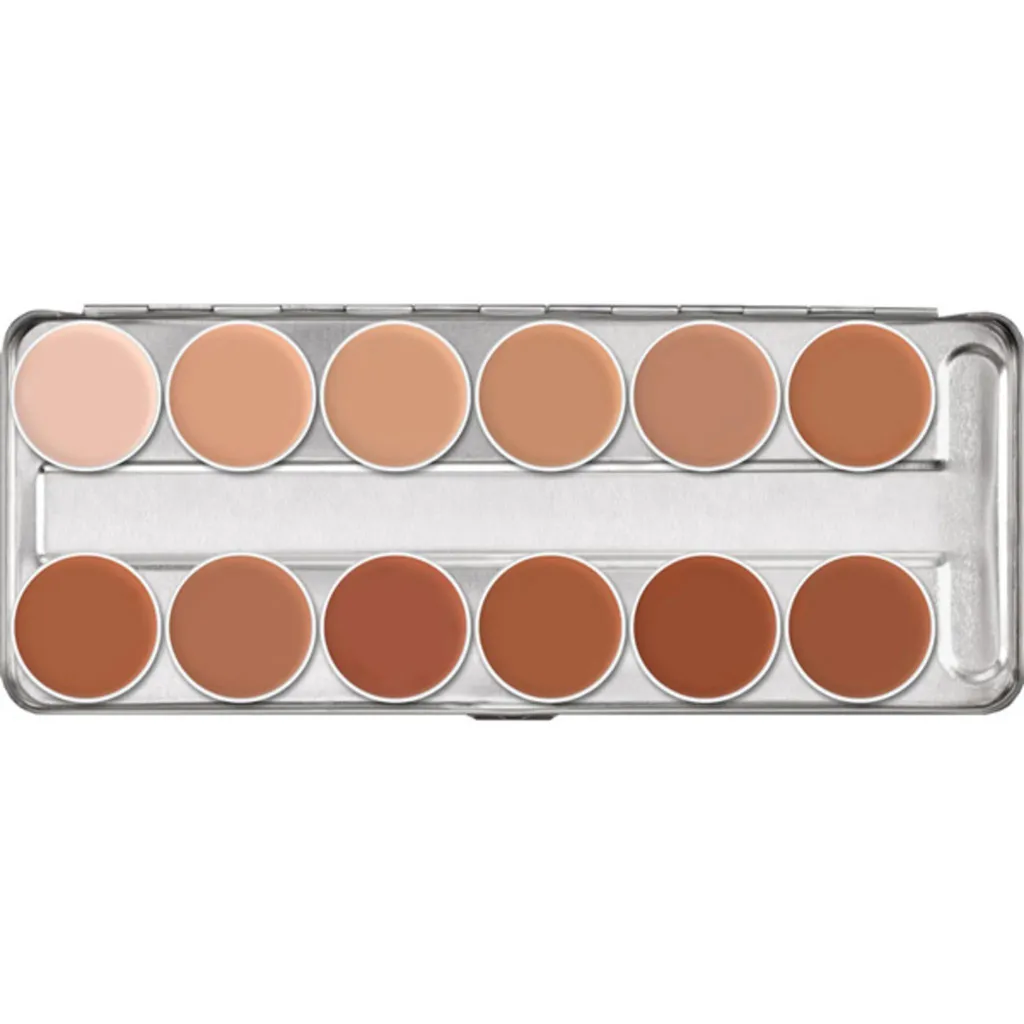 Palette Maquillage Crème 12 Teintes Kryolan Supracolor pour le Teint