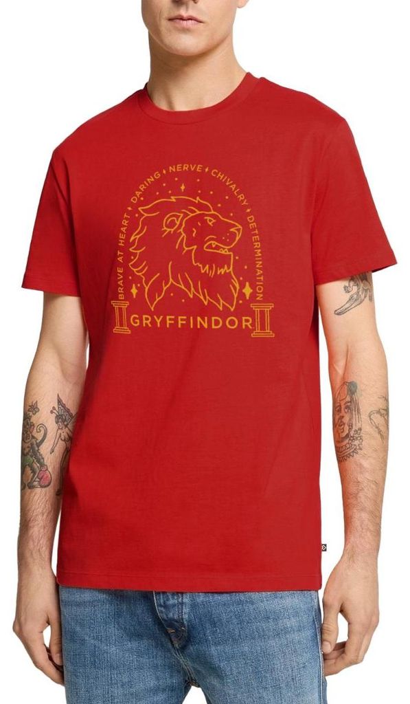 Spreadshirt Harry Potter Gryffindor Löwe Männer Premium T-Shirt, 5XL, Rot