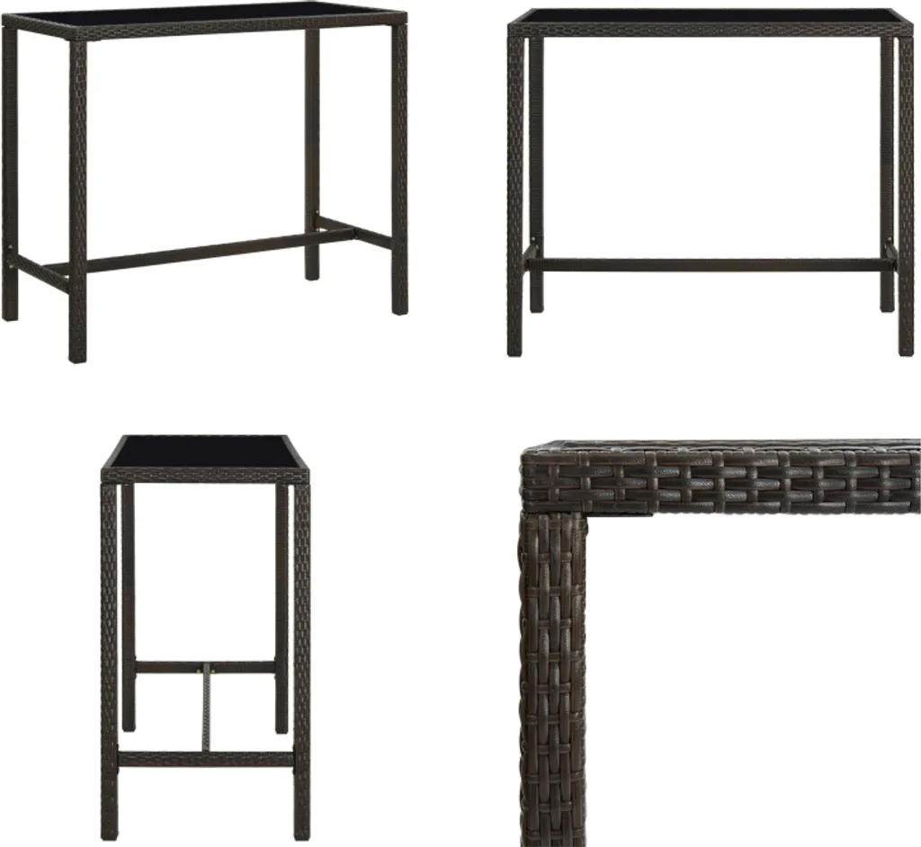 Tavolo Alto da Bar vidaXL Marrone 130cm - Ideale per Feste e Buffet