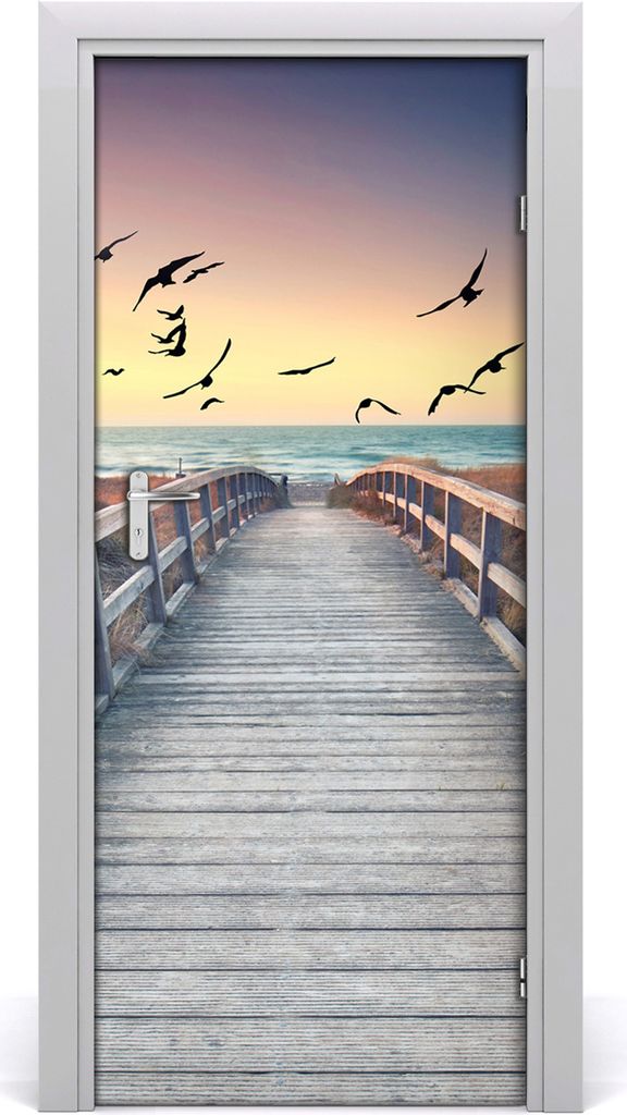 Tulup Türaufkleber 85x205 cm Dekorative Aufkleber Selbstklebend Wasserdichte Tapete Abnehmbar Schlafzimmer Wohnzimmer Wohnkultur - Weg zum Strand