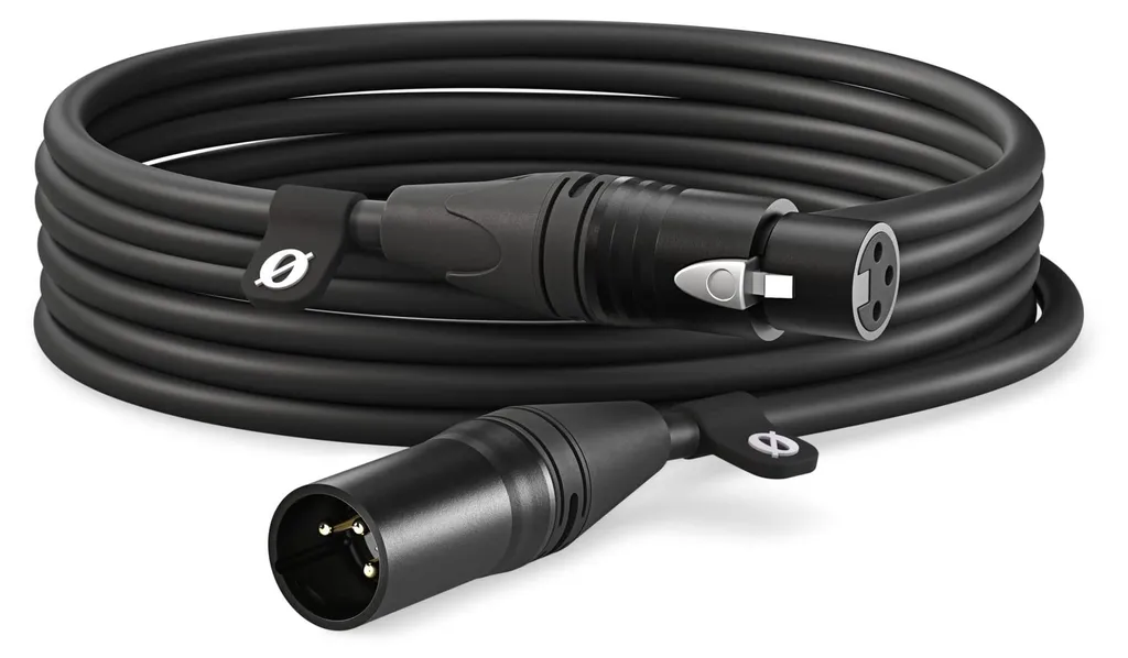 Câble audio XLR 6m RØDE Noir pour installation studio et mixage vidéo