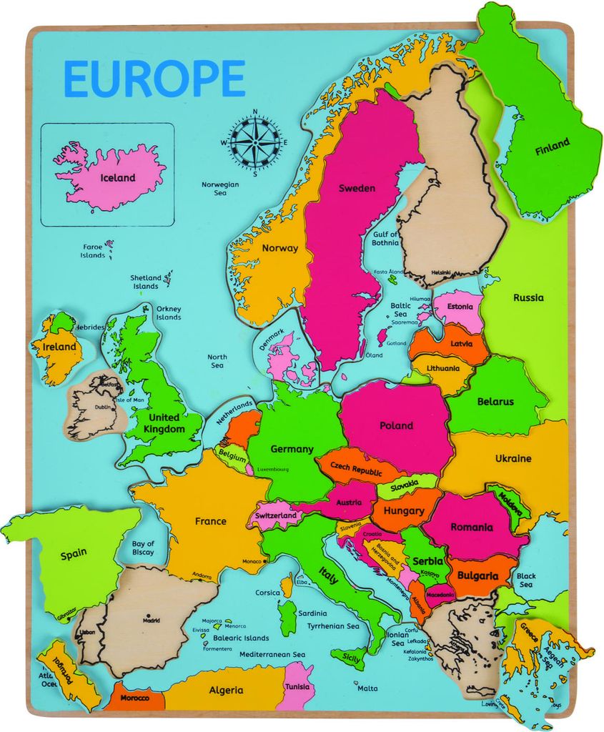 Wbudowana, logiczna mapa Europy Zdjęcie produktu 