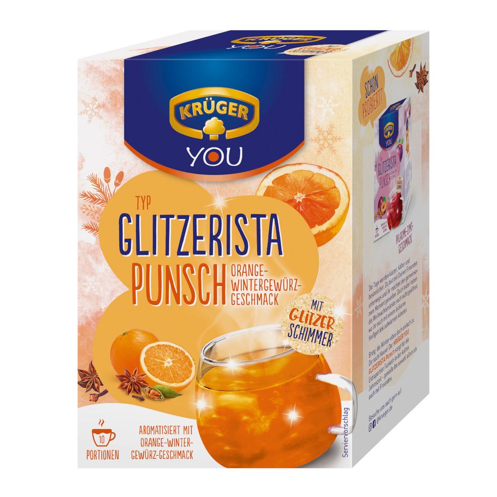 Krüger Glitterista poncz pomarańczowy winter spice napój Zdjęcie produktu 