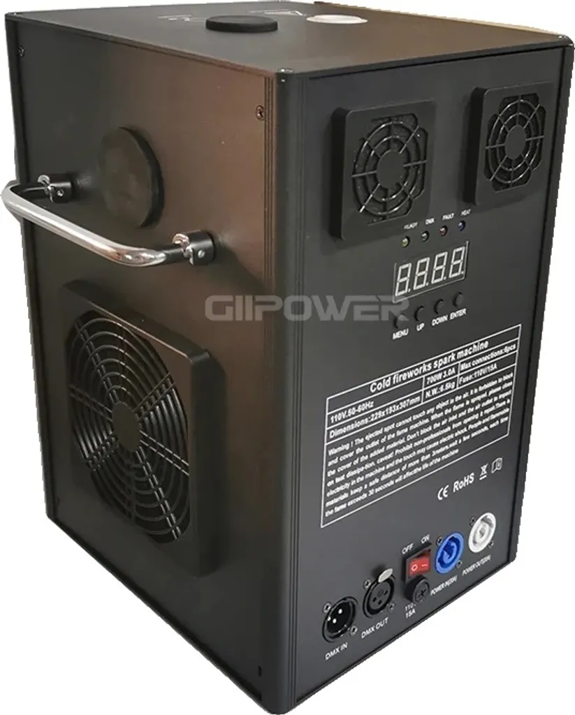 Machine à étincelles froides 700W sécurisée DMX sans risque d'incendie