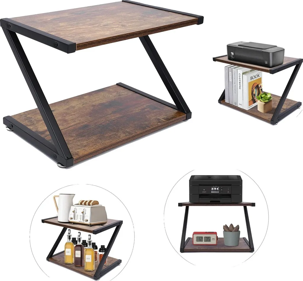 Organisateur de bureau pour imprimante, rangement modulable multi-niveaux