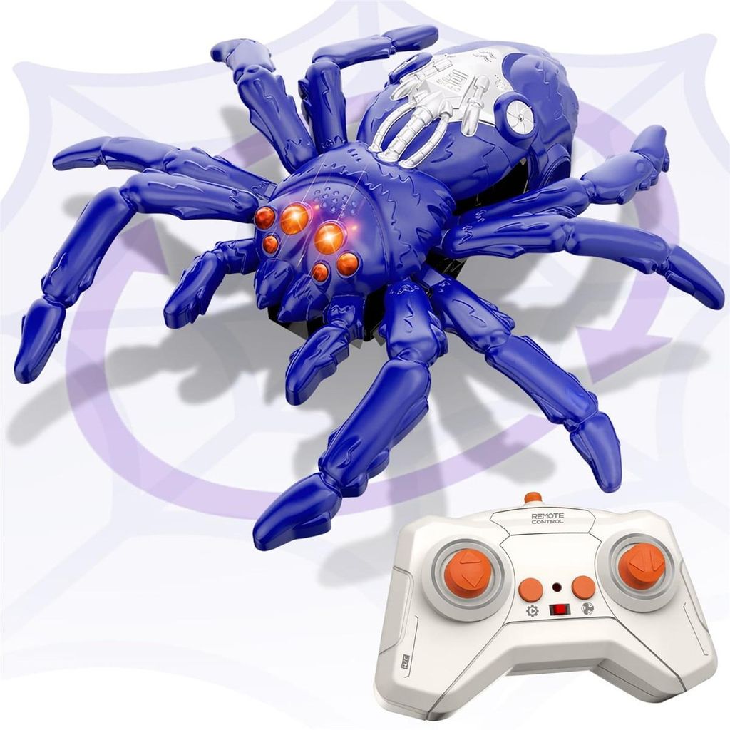 Ferngesteuerte Spinne Spielzeug Auto, Fernbedienung Wandkletterspinne, 360 Grad Rotation Stunt RC Auto, Kletterwaende und Krabbeln Auf Dem Boden Sp...