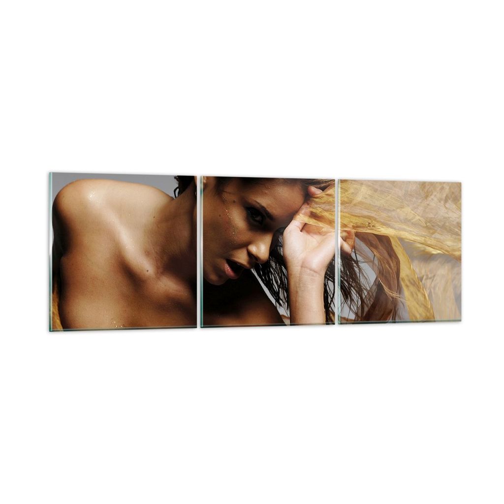 Bilder auf glas - Frau Pose Tanzen - 120x40cm - Glasbilder - Wandbilder - Kunstdruck - zum Aufhängen bereit - Wanddekoration aus Glas - Glas Bilde...
