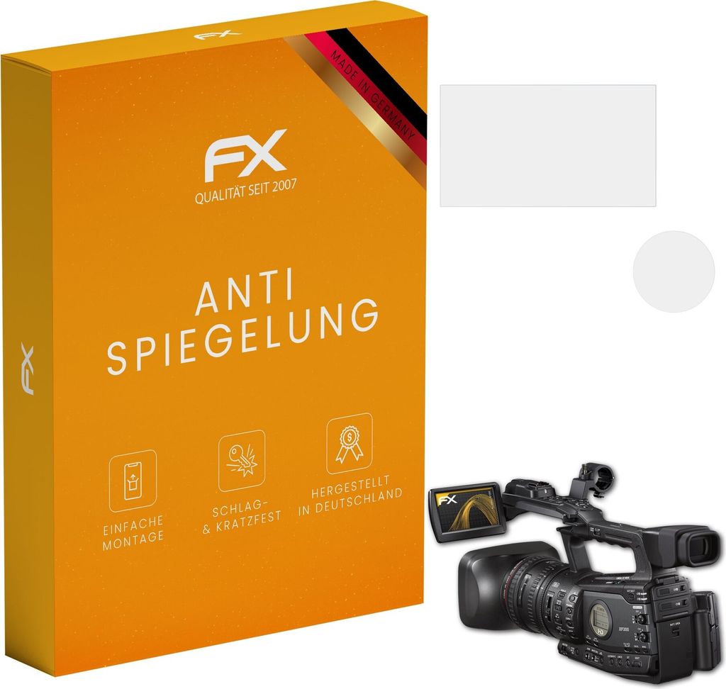 atFoliX FX-Antireflex 3x Schutzfolie kompatibel mit Canon XF300 Displayfolie