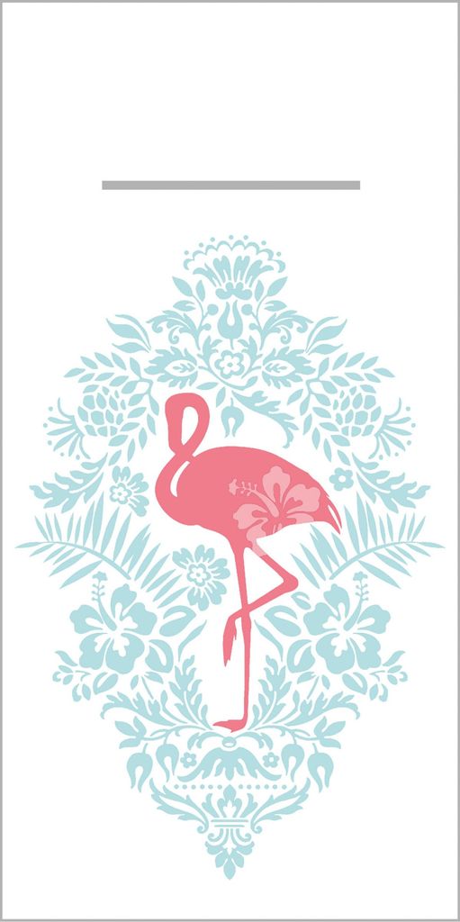 Airlaid Besteckservietten Ingo, 40 x 40 cm, 75 Stück - Mank - Sommer Flamingo