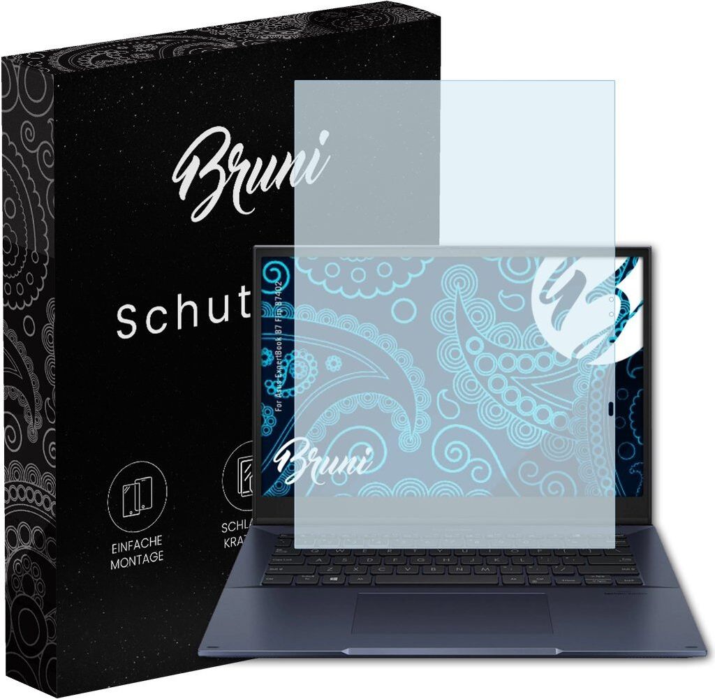 Bruni Basics-Clear 2x Schutzfolie kompatibel mit Asus ExpertBook B7 Flip (B7402) Folie